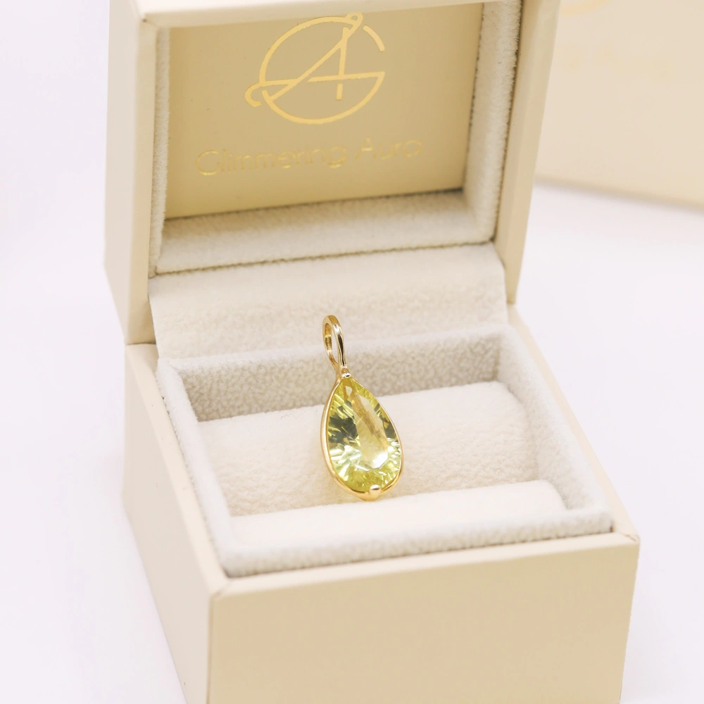 Golden Quartz Pendant - Solar Glow